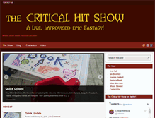 Tablet Screenshot of criticalhitshow.com
